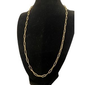 Aurate Gold Paperclip Necklace